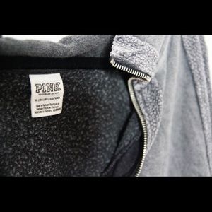 Dark Grey VS Pink Quarter Zip Sweater